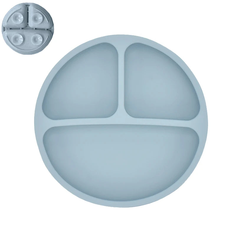 Cute Baby Plate & Spoon – Silicone Suction Set
