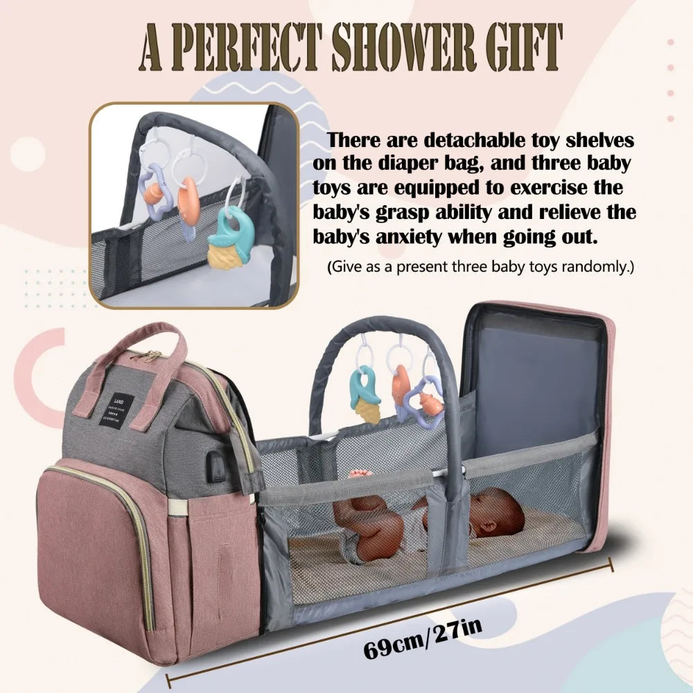 "Mommy Bag – Lightweight Portable Crib & Travel Backpack"