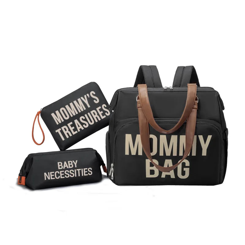 PANGDUBE Diaper Bag Set – 3-in-1 Backpack & Tote for Parents