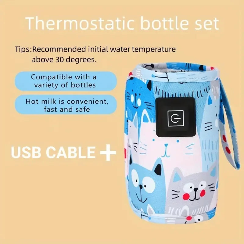 "USB Milk & Bottle Warmer – Portable Travel Feeding Heater"