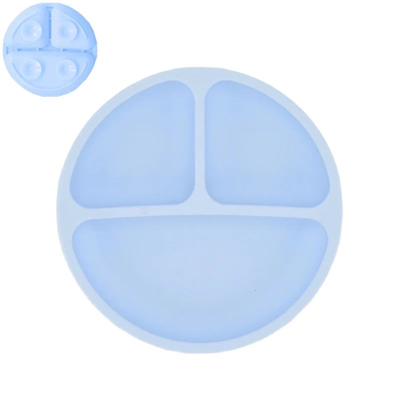 Cute Baby Plate & Spoon – Silicone Suction Set