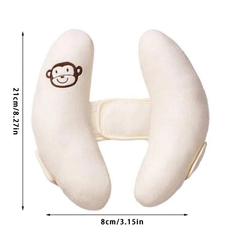 "Banana Neck Pillow – Baby Stroller Head & Neck Support with Cartoon Flower"