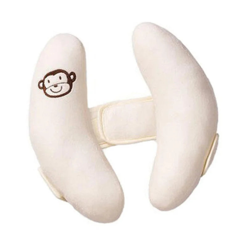 "Banana Neck Pillow – Baby Stroller Head & Neck Support with Cartoon Flower"