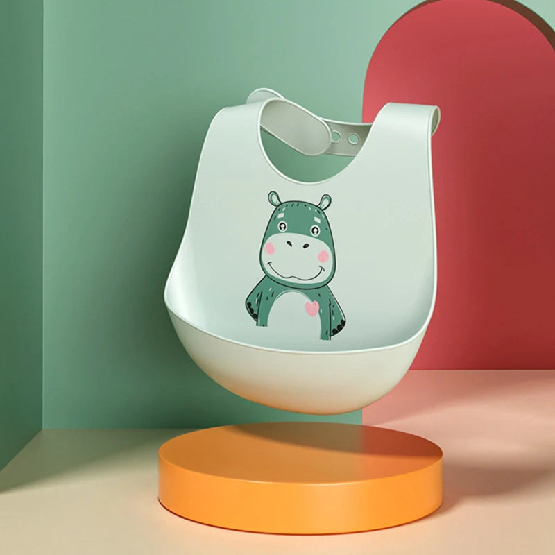 Cute Waterproof Silicone Baby Bib
