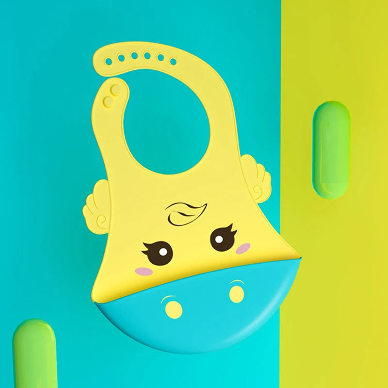 Cute Waterproof Silicone Baby Bib