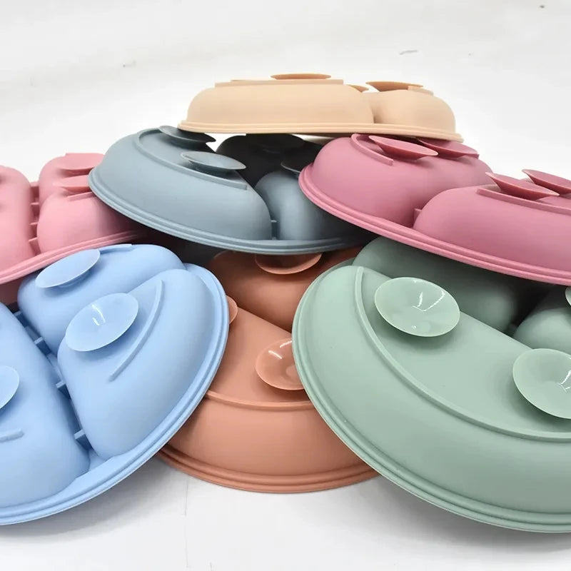 Cute Baby Plate & Spoon – Silicone Suction Set