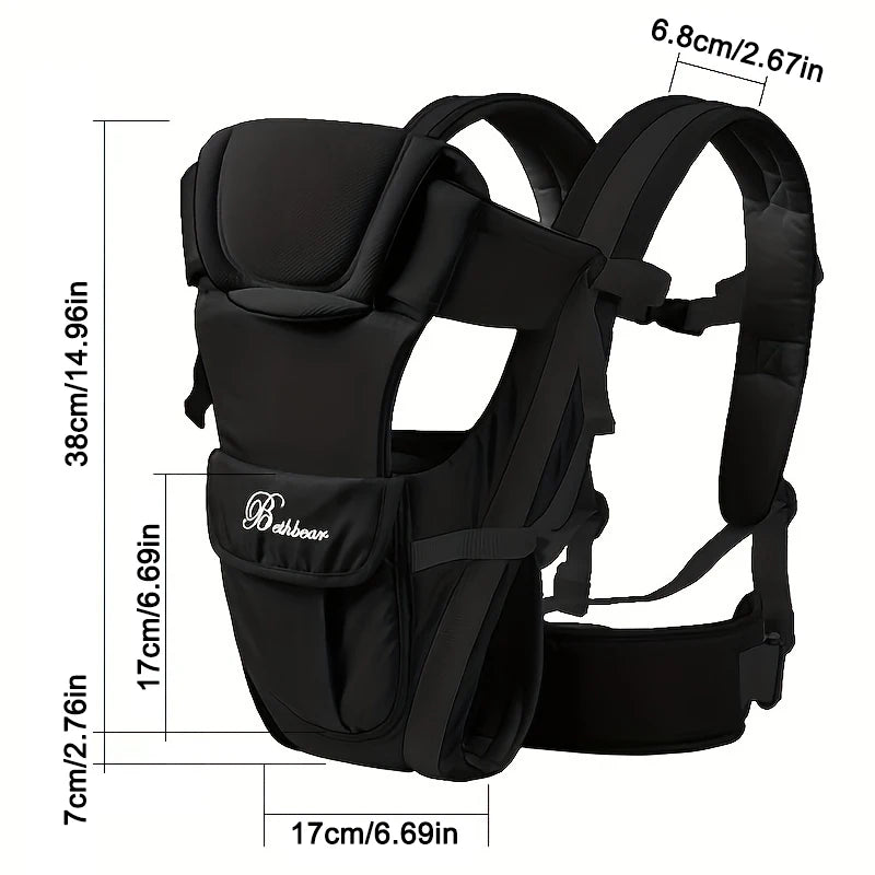 "4-in-1 Baby Carrier – Ergonomic Sling Backpack for All Ages"