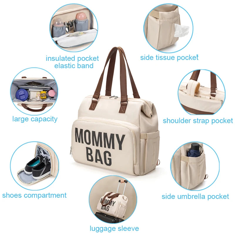 PANGDUBE Diaper Bag Set – 3-in-1 Backpack & Tote for Parents