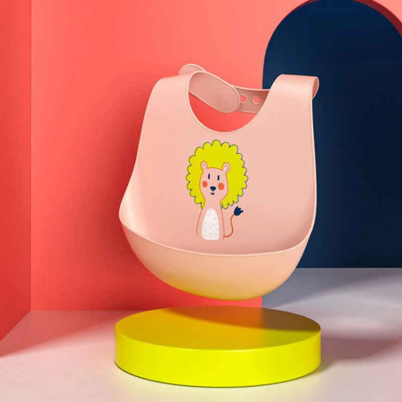 Cute Waterproof Silicone Baby Bib
