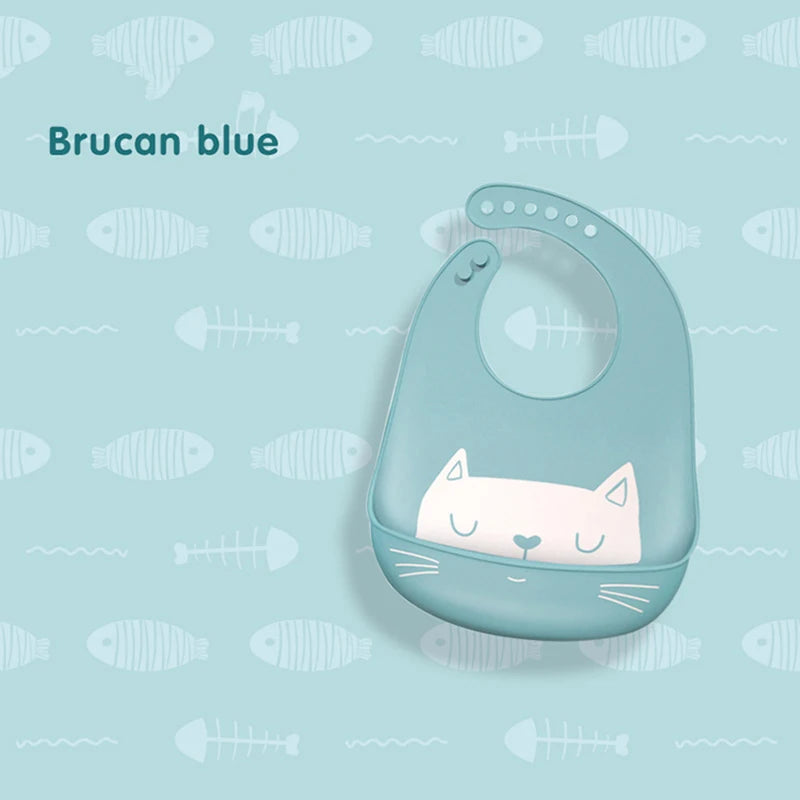 Cute Waterproof Silicone Baby Bib
