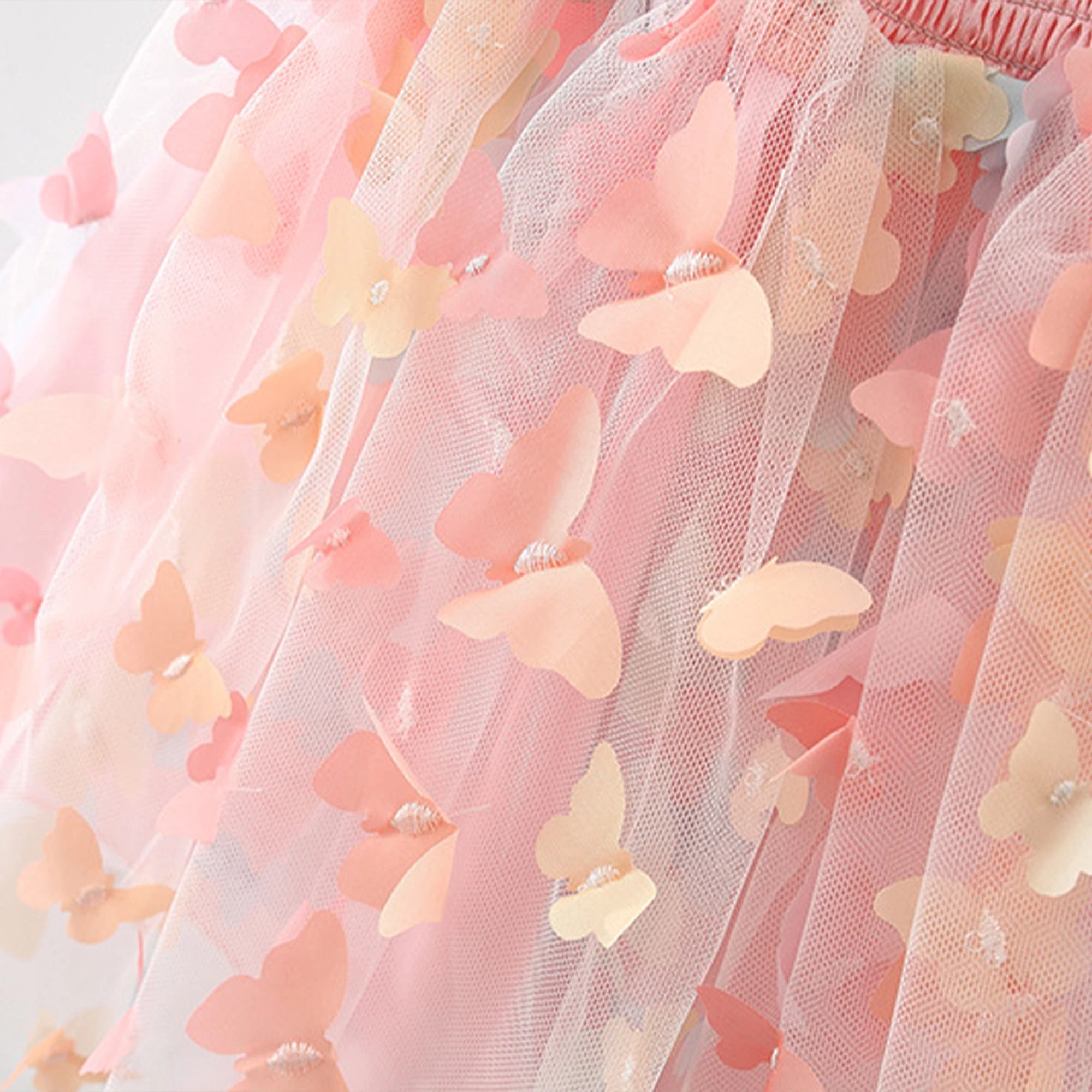 "Girls Birthday Party Dress with Butterfly Wings – Colorful Toddler Costume"