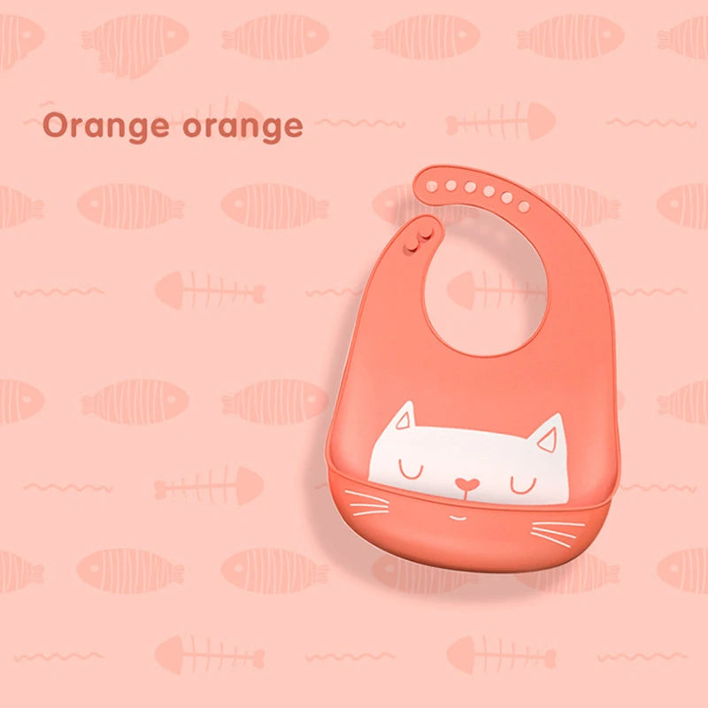 Cute Waterproof Silicone Baby Bib