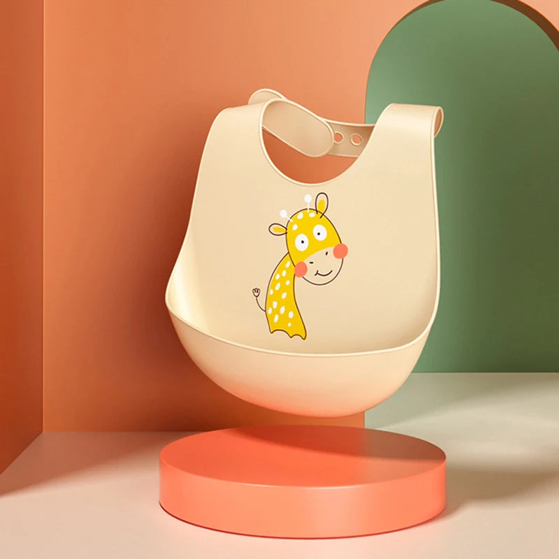 Cute Waterproof Silicone Baby Bib