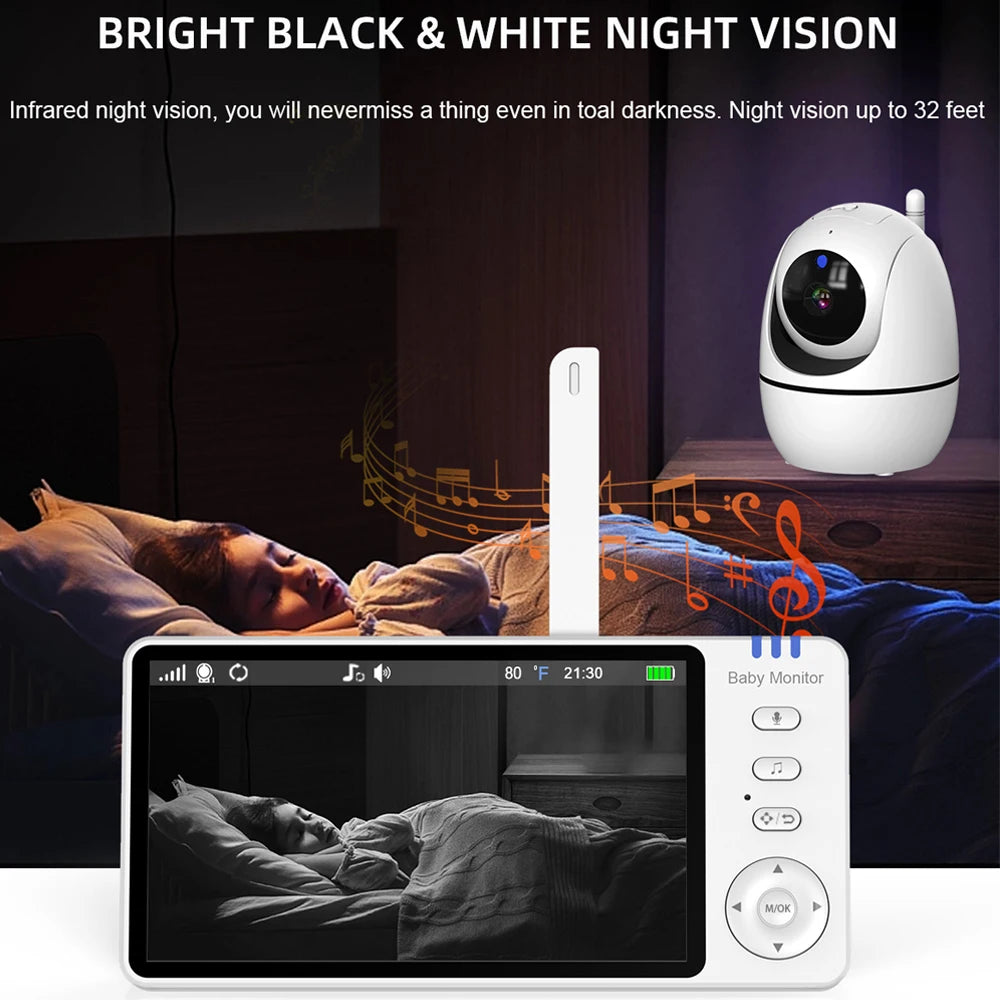 Baby Monitor w/ Camera, Night Vision & VOX