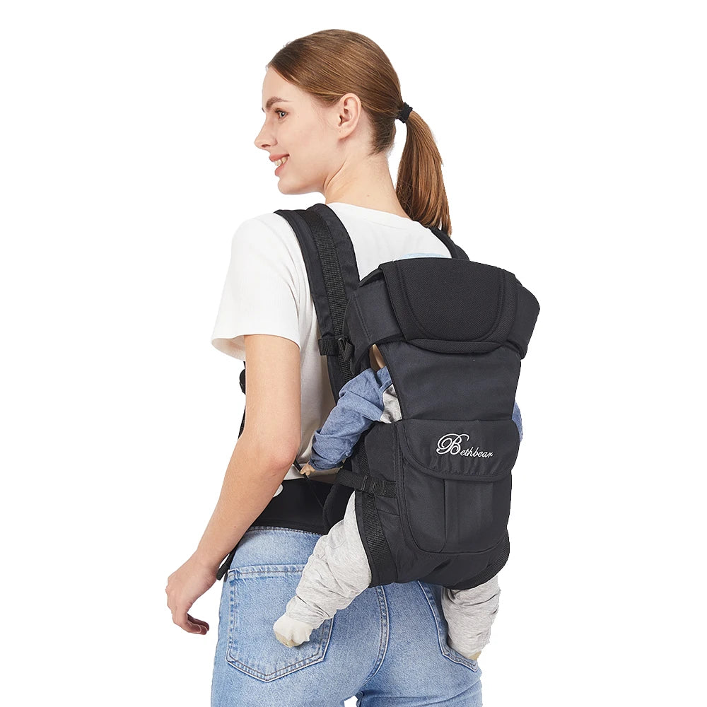 "4-in-1 Baby Carrier – Ergonomic Sling Backpack for All Ages"