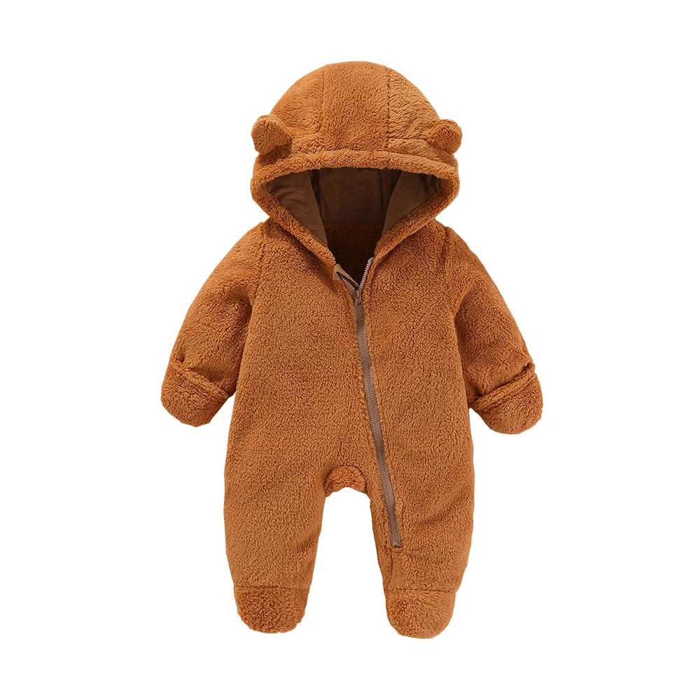 Baby Flannel Romper – Soft & Warm Bodysuit (0–19M)