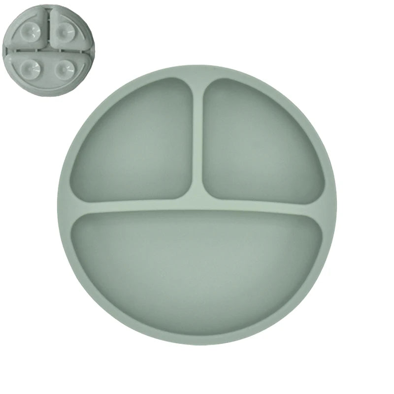 Cute Baby Plate & Spoon – Silicone Suction Set