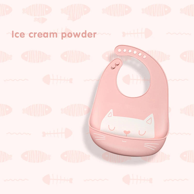 Cute Waterproof Silicone Baby Bib