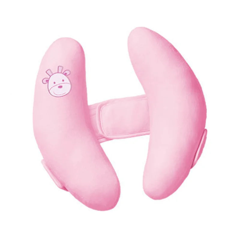 "Banana Neck Pillow – Baby Stroller Head & Neck Support with Cartoon Flower"