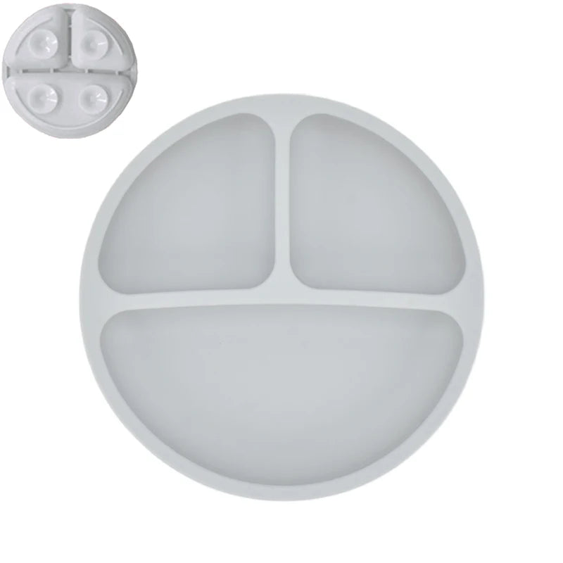 Cute Baby Plate & Spoon – Silicone Suction Set