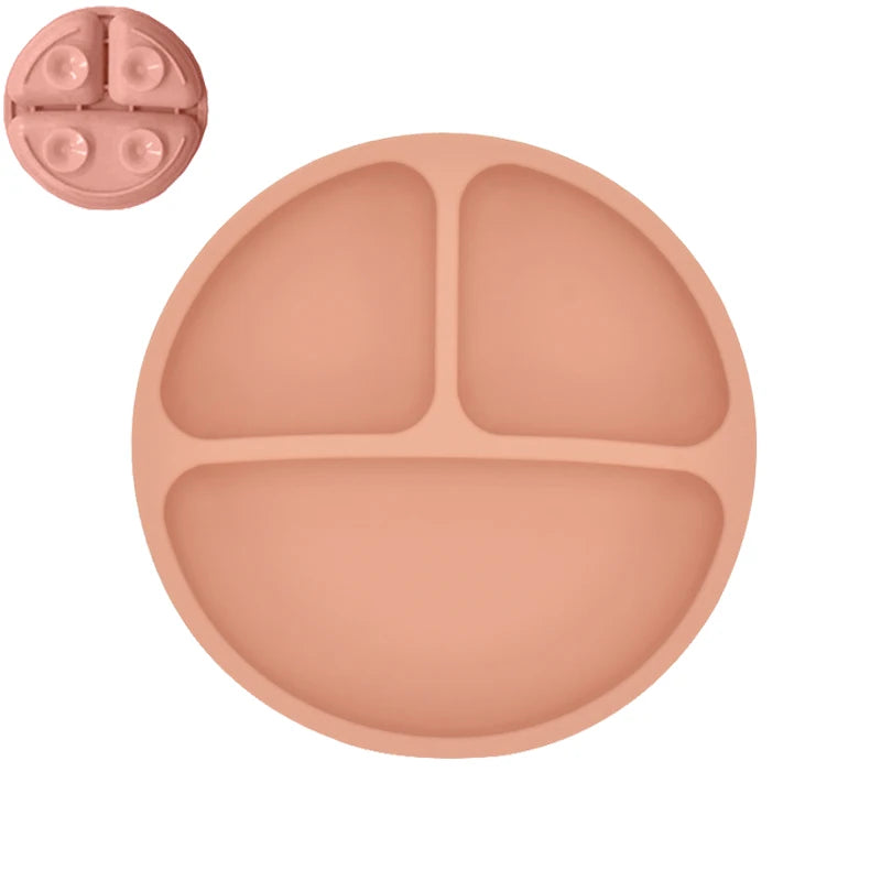 Cute Baby Plate & Spoon – Silicone Suction Set