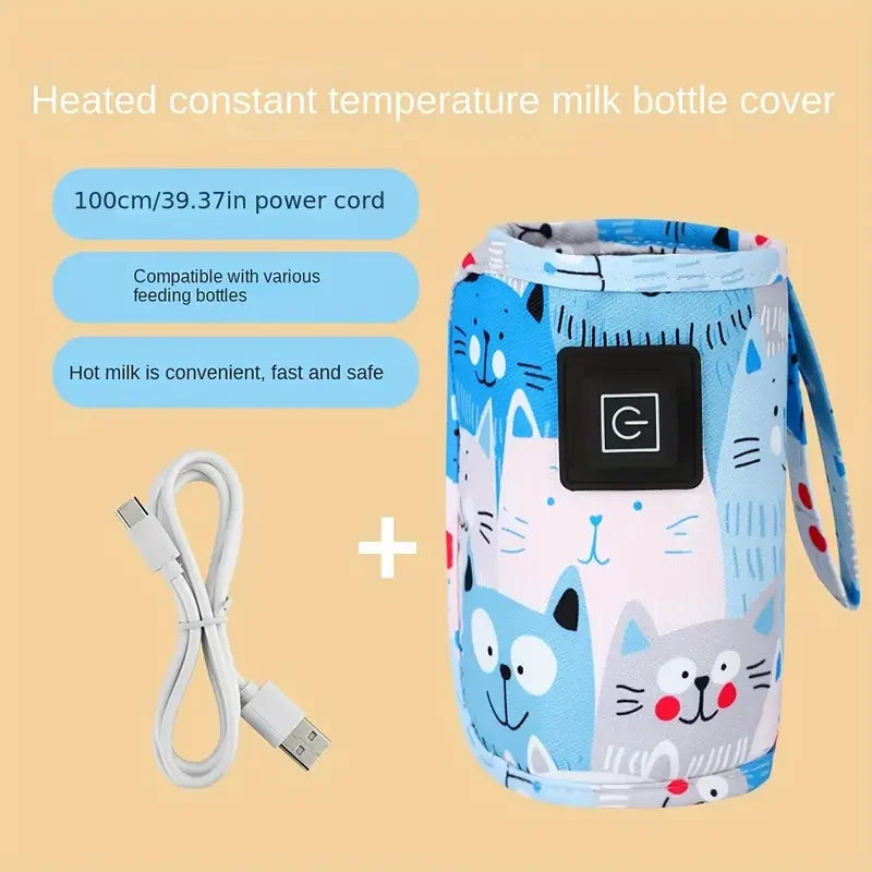 "USB Milk & Bottle Warmer – Portable Travel Feeding Heater"