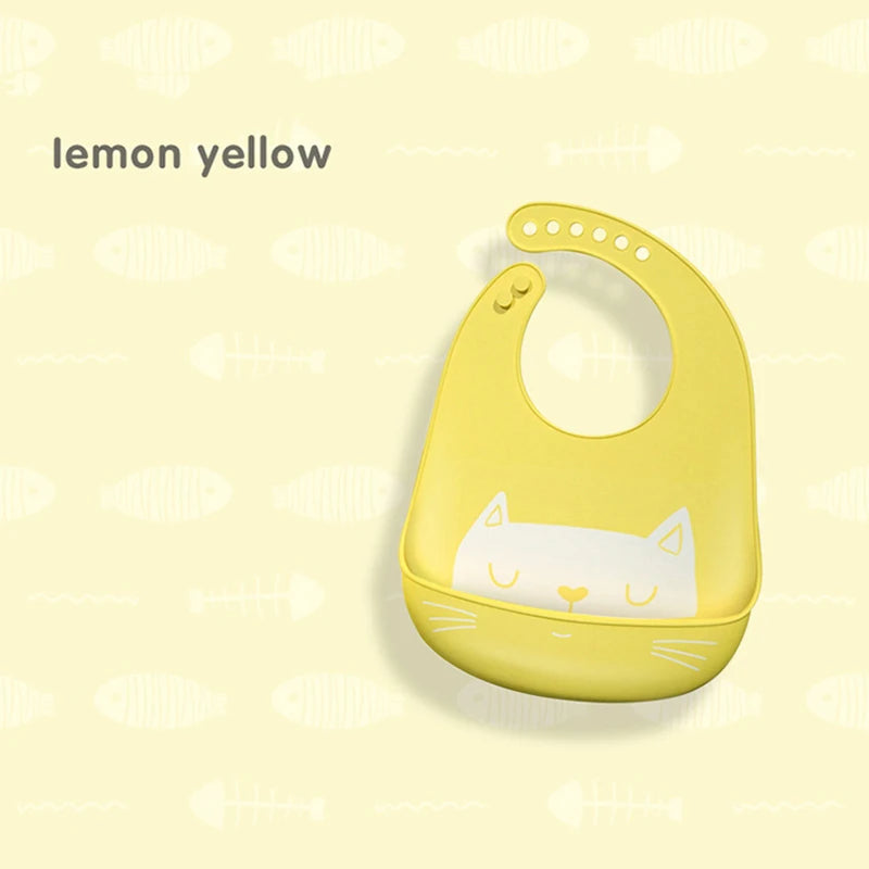 Cute Waterproof Silicone Baby Bib