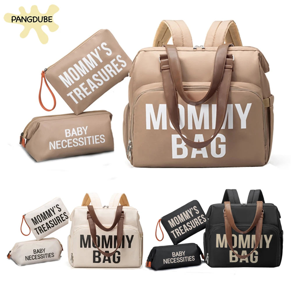 PANGDUBE Diaper Bag Set – 3-in-1 Backpack & Tote for Parents