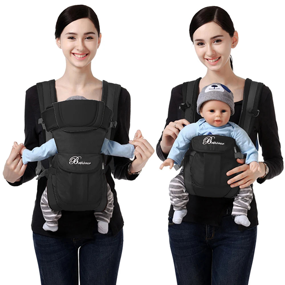 "4-in-1 Baby Carrier – Ergonomic Sling Backpack for All Ages"