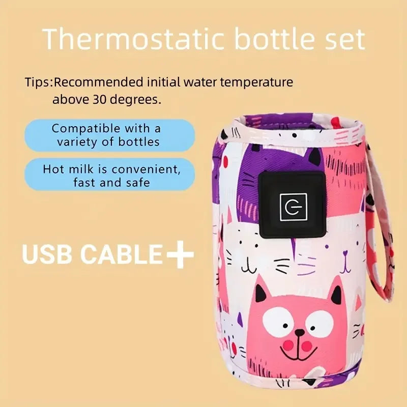 "USB Milk & Bottle Warmer – Portable Travel Feeding Heater"